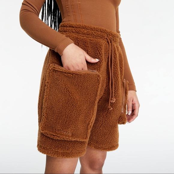 Adidas X Ivy Park Brown Teddy Shorts 